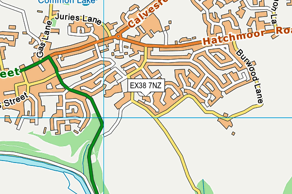 EX38 7NZ map - OS VectorMap District (Ordnance Survey)