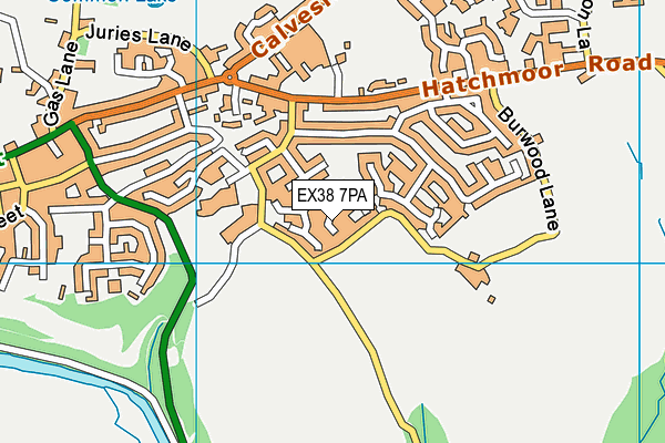 EX38 7PA map - OS VectorMap District (Ordnance Survey) EX38 7PA map - OS VectorMap District (Ordnance Survey)