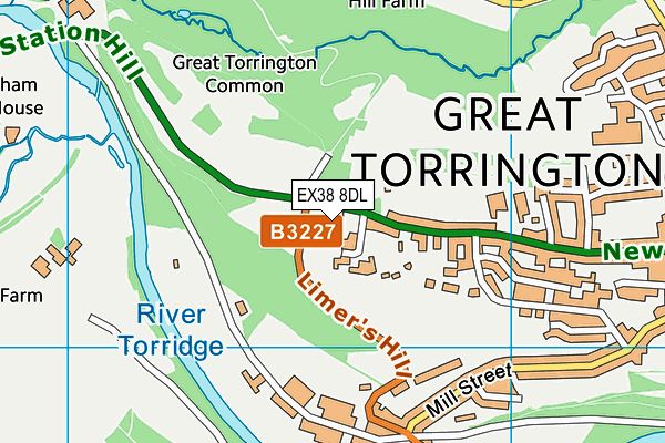 EX38 8DL map - OS VectorMap District (Ordnance Survey) EX38 8DL map - OS VectorMap District (Ordnance Survey)