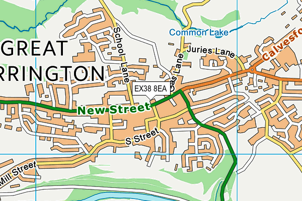 EX38 8EA map - OS VectorMap District (Ordnance Survey) EX38 8EA map - OS VectorMap District (Ordnance Survey)