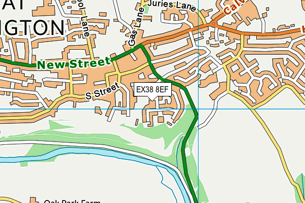 EX38 8EF map - OS VectorMap District (Ordnance Survey) EX38 8EF map - OS VectorMap District (Ordnance Survey)