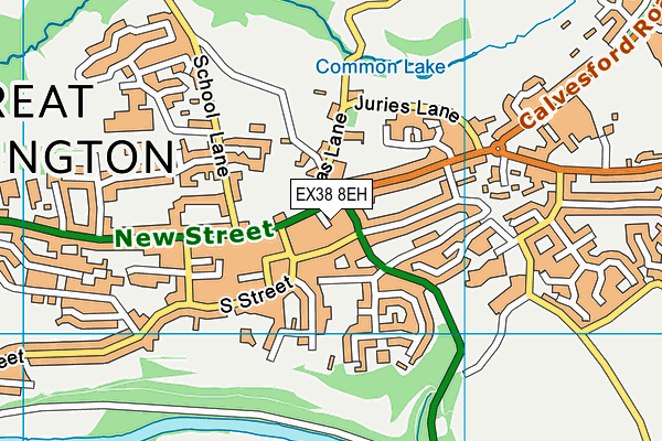 EX38 8EH map - OS VectorMap District (Ordnance Survey) EX38 8EH map - OS VectorMap District (Ordnance Survey)