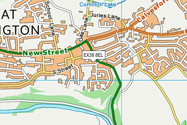 EX38 8EL map - OS VectorMap District (Ordnance Survey) EX38 8EL map - OS VectorMap District (Ordnance Survey)