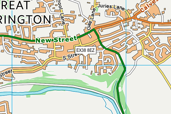 EX38 8EZ map - OS VectorMap District (Ordnance Survey) EX38 8EZ map - OS VectorMap District (Ordnance Survey)