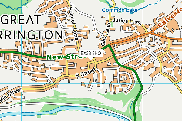 EX38 8HQ map - OS VectorMap District (Ordnance Survey) EX38 8HQ map - OS VectorMap District (Ordnance Survey)