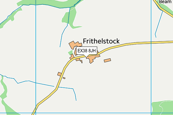 EX38 8JH map - OS VectorMap District (Ordnance Survey) EX38 8JH map - OS VectorMap District (Ordnance Survey)