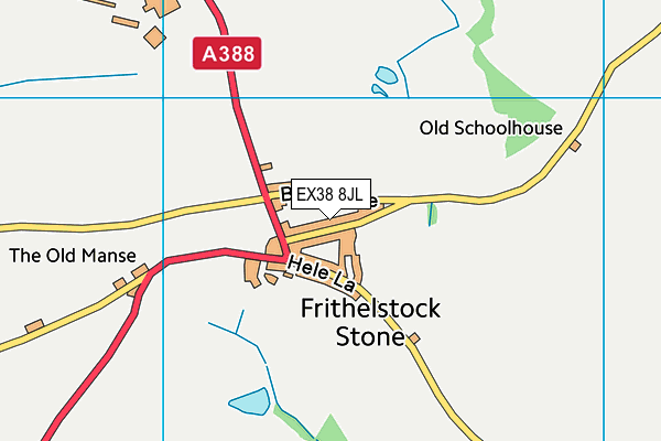 EX38 8JL map - OS VectorMap District (Ordnance Survey) EX38 8JL map - OS VectorMap District (Ordnance Survey)