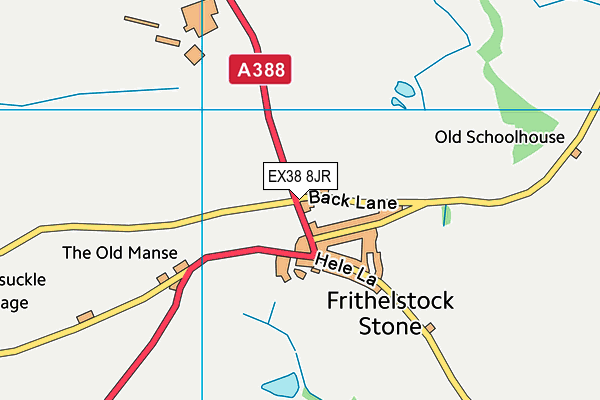 EX38 8JR map - OS VectorMap District (Ordnance Survey) EX38 8JR map - OS VectorMap District (Ordnance Survey)