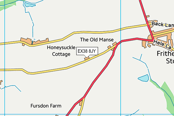 EX38 8JY map - OS VectorMap District (Ordnance Survey) EX38 8JY map - OS VectorMap District (Ordnance Survey)