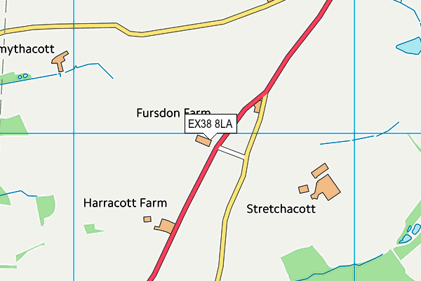 EX38 8LA map - OS VectorMap District (Ordnance Survey) EX38 8LA map - OS VectorMap District (Ordnance Survey)