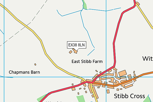 EX38 8LN map - OS VectorMap District (Ordnance Survey) EX38 8LN map - OS VectorMap District (Ordnance Survey)