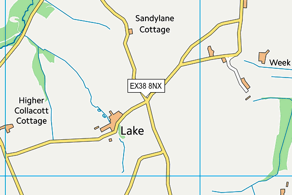 EX38 8NX map - OS VectorMap District (Ordnance Survey) EX38 8NX map - OS VectorMap District (Ordnance Survey)