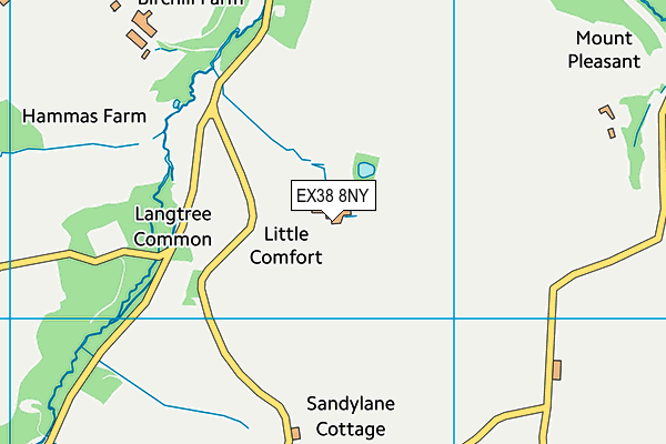 EX38 8NY map - OS VectorMap District (Ordnance Survey) EX38 8NY map - OS VectorMap District (Ordnance Survey)