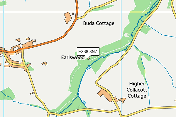 EX38 8NZ map - OS VectorMap District (Ordnance Survey)