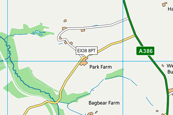 EX38 8PT map - OS VectorMap District (Ordnance Survey) EX38 8PT map - OS VectorMap District (Ordnance Survey)
