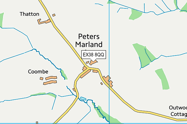 EX38 8QQ map - OS VectorMap District (Ordnance Survey) EX38 8QQ map - OS VectorMap District (Ordnance Survey)