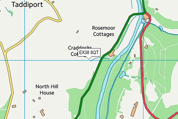 EX38 8QT map - OS VectorMap District (Ordnance Survey) EX38 8QT map - OS VectorMap District (Ordnance Survey)