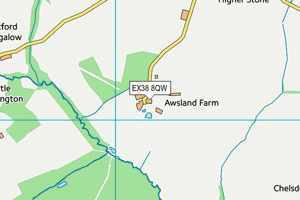 EX38 8QW map - OS VectorMap District (Ordnance Survey) EX38 8QW map - OS VectorMap District (Ordnance Survey)