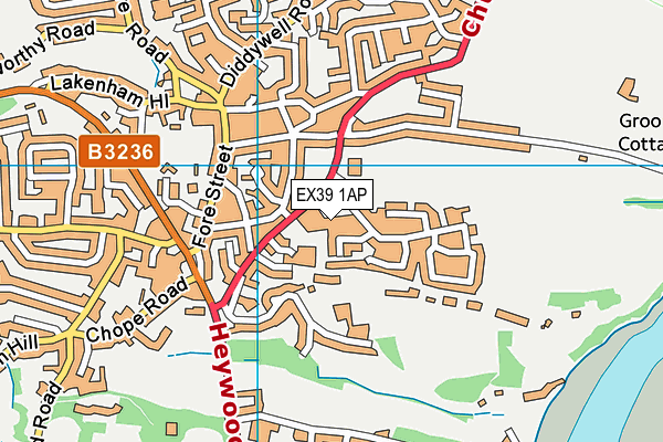 EX39 1AP map - OS VectorMap District (Ordnance Survey) EX39 1AP map - OS VectorMap District (Ordnance Survey)