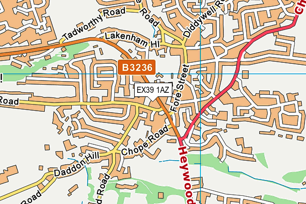EX39 1AZ map - OS VectorMap District (Ordnance Survey) EX39 1AZ map - OS VectorMap District (Ordnance Survey)