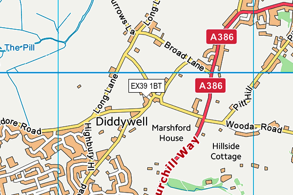 EX39 1BT map - OS VectorMap District (Ordnance Survey) EX39 1BT map - OS VectorMap District (Ordnance Survey)