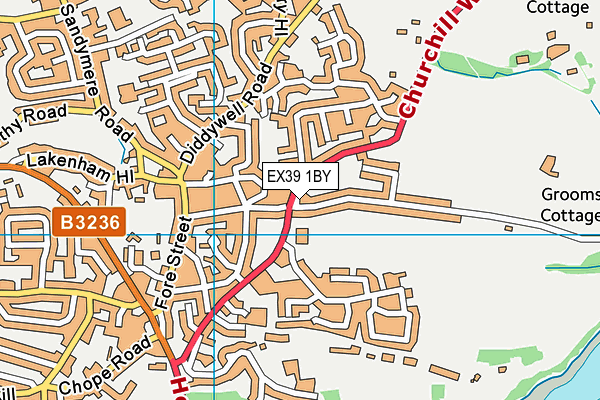 EX39 1BY map - OS VectorMap District (Ordnance Survey) EX39 1BY map - OS VectorMap District (Ordnance Survey)