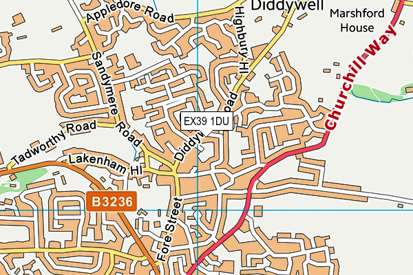 EX39 1DU map - OS VectorMap District (Ordnance Survey) EX39 1DU map - OS VectorMap District (Ordnance Survey)