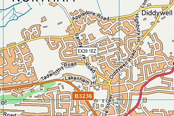 EX39 1EZ map - OS VectorMap District (Ordnance Survey) EX39 1EZ map - OS VectorMap District (Ordnance Survey)