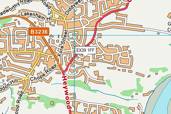 EX39 1FF map - OS VectorMap District (Ordnance Survey) EX39 1FF map - OS VectorMap District (Ordnance Survey)