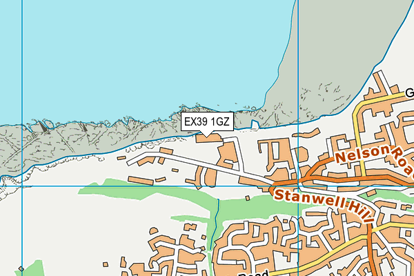 EX39 1GZ map - OS VectorMap District (Ordnance Survey) EX39 1GZ map - OS VectorMap District (Ordnance Survey)