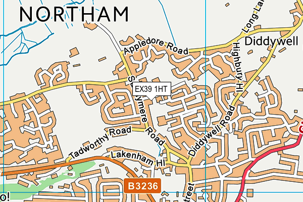 EX39 1HT map - OS VectorMap District (Ordnance Survey) EX39 1HT map - OS VectorMap District (Ordnance Survey)