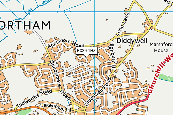 EX39 1HZ map - OS VectorMap District (Ordnance Survey) EX39 1HZ map - OS VectorMap District (Ordnance Survey)