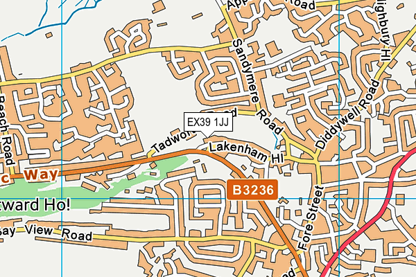 EX39 1JJ map - OS VectorMap District (Ordnance Survey) EX39 1JJ map - OS VectorMap District (Ordnance Survey)