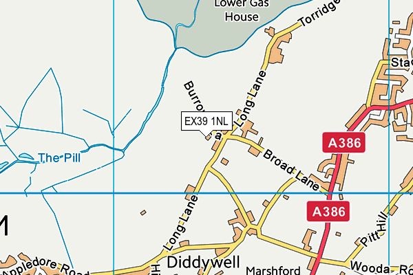 EX39 1NL map - OS VectorMap District (Ordnance Survey) EX39 1NL map - OS VectorMap District (Ordnance Survey)