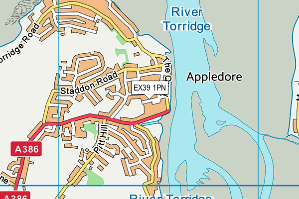 EX39 1PN map - OS VectorMap District (Ordnance Survey) EX39 1PN map - OS VectorMap District (Ordnance Survey)
