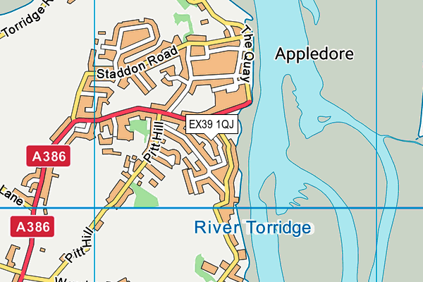 EX39 1QJ map - OS VectorMap District (Ordnance Survey) EX39 1QJ map - OS VectorMap District (Ordnance Survey)