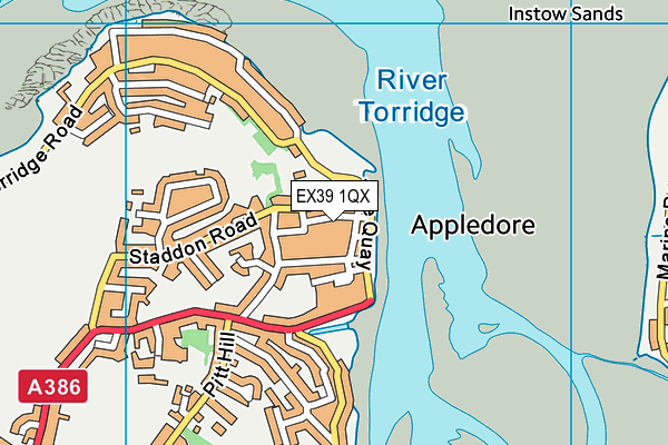 EX39 1QX map - OS VectorMap District (Ordnance Survey) EX39 1QX map - OS VectorMap District (Ordnance Survey)
