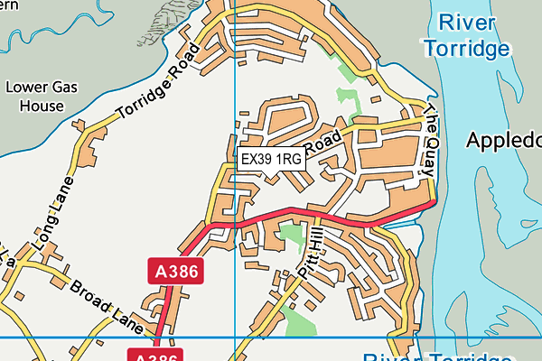 EX39 1RG map - OS VectorMap District (Ordnance Survey) EX39 1RG map - OS VectorMap District (Ordnance Survey)
