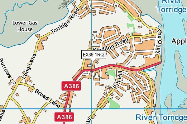 EX39 1RQ map - OS VectorMap District (Ordnance Survey) EX39 1RQ map - OS VectorMap District (Ordnance Survey)