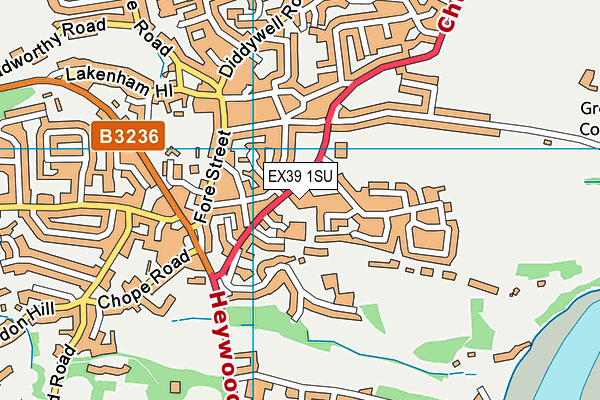 EX39 1SU map - OS VectorMap District (Ordnance Survey) EX39 1SU map - OS VectorMap District (Ordnance Survey)