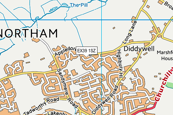 EX39 1SZ map - OS VectorMap District (Ordnance Survey) EX39 1SZ map - OS VectorMap District (Ordnance Survey)