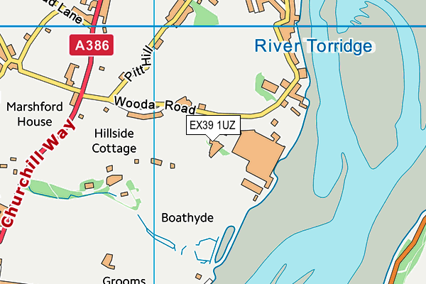 EX39 1UZ map - OS VectorMap District (Ordnance Survey) EX39 1UZ map - OS VectorMap District (Ordnance Survey)