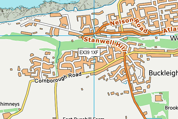EX39 1XF map - OS VectorMap District (Ordnance Survey) EX39 1XF map - OS VectorMap District (Ordnance Survey)