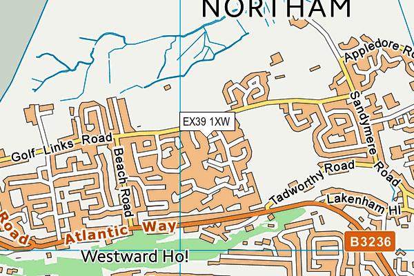 EX39 1XW map - OS VectorMap District (Ordnance Survey) EX39 1XW map - OS VectorMap District (Ordnance Survey)