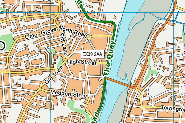EX39 2AA map - OS VectorMap District (Ordnance Survey) EX39 2AA map - OS VectorMap District (Ordnance Survey)