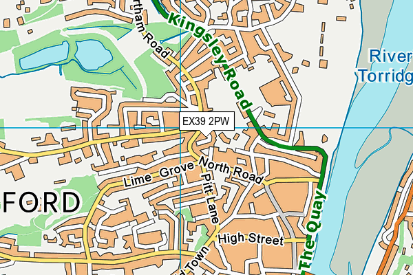 EX39 2PW map - OS VectorMap District (Ordnance Survey) EX39 2PW map - OS VectorMap District (Ordnance Survey)