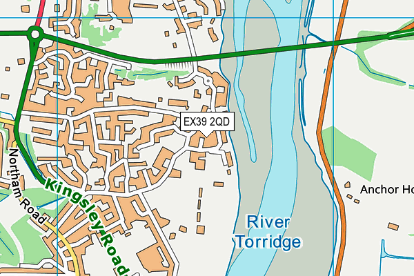 EX39 2QD map - OS VectorMap District (Ordnance Survey) EX39 2QD map - OS VectorMap District (Ordnance Survey)