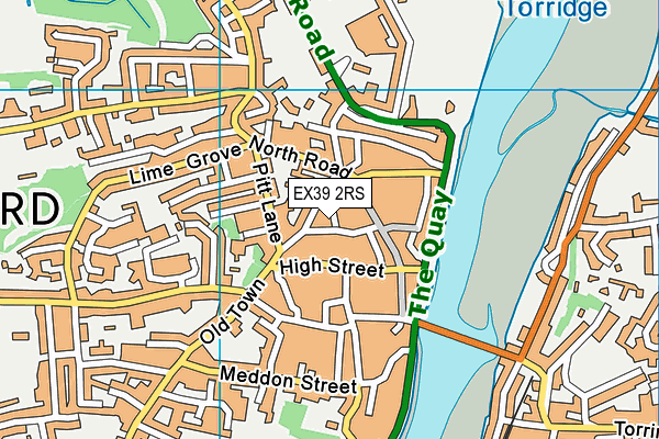 EX39 2RS map - OS VectorMap District (Ordnance Survey)