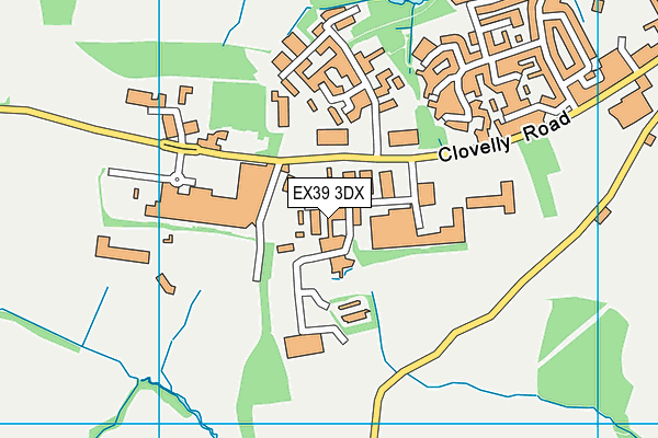 EX39 3DX map - OS VectorMap District (Ordnance Survey) EX39 3DX map - OS VectorMap District (Ordnance Survey)