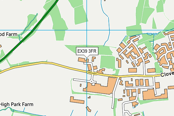 EX39 3FR map - OS VectorMap District (Ordnance Survey) EX39 3FR map - OS VectorMap District (Ordnance Survey)